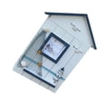 thumbnail image 4 of Soporte de llaves Caja de diseño de casa montada en la pared Colgante de pared Colgador de almacenamiento de llaves Estuche de madera, parte superior azul, faro seitruly HA8882-05B, 4 of 6