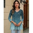 thumbnail image 5 of Weardear Womens V Neck 3/4 Sleeve Dressy Blouses Casual Loose Fit Tunic Tops Boho Business Blouses, 5 of 7