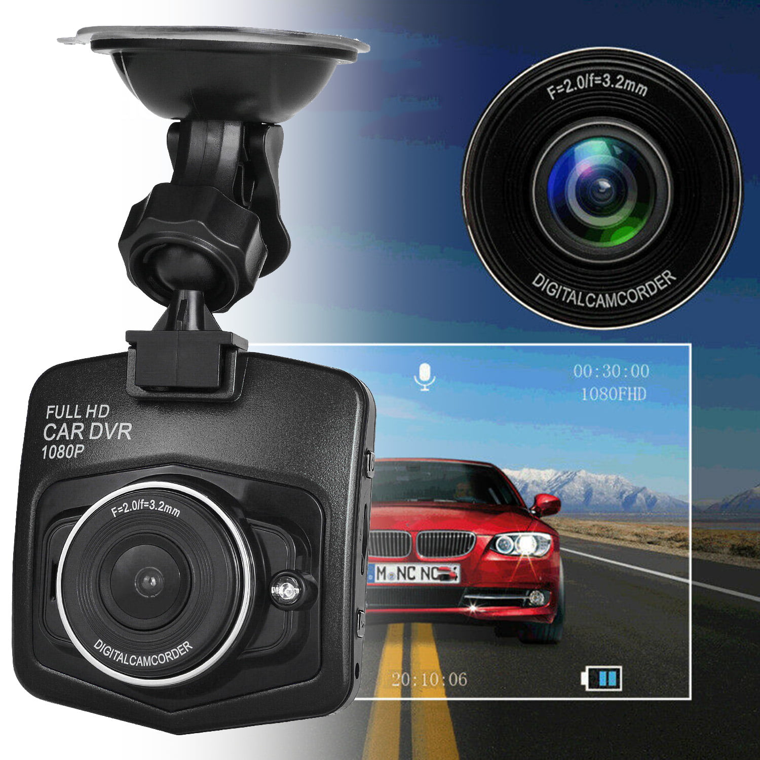 2.4" Full HD 1080P Car DVR Vehicle Camera Video Recorder Dash Camera B2 