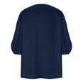 thumbnail image 5 of Jxximdong Cardigans for Women, Chiffon Kimono Cardigan 3/4 Sleeve Chiffon Open Front Lightweight Summer Blouse Tops Beach Cover Up, Women's Bolero Shrugs Blue, 5 of 5
