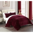 thumbnail image 5 of Gracewood Hollow  Marechera 7-piece Comforter Set Luxe Velvet Bed in a Bag Black King, 5 of 5