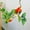 Red Daisy, variant on Artificial Daisy Garland with Fairy Lights Greenery Rose Leaves Sprigs Vine Plant Blue Chrysanthemum Flower Dense Green Leaf Hanging Wreath for Home Garden Wedding Party Christmas Decoration