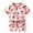 Red, variant on FINALGANG Child Girls Outfits Sets Toddler Baby Casual Playwear Breathable Animal Print O-Neck Tops With Elastic Waist Pants For Summer Kids Daily Wear 3-4 Years