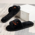 thumbnail image 5 of Taqqpue Halloween Slippers for Women Fuzzy House Shoes with Memory Foam，Casual Indoor and Outdoor Solid Color Slippers Halloween Web Warm Furry Slippers Home Open Toe Slippers for Men Women Couples, 5 of 8