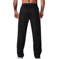 thumbnail image 4 of Mens Fashion Drawstring Elastic Waist Solid Color Casual Sweat Length Pants, 4 of 6