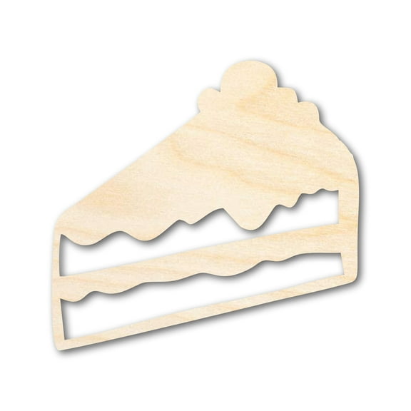 Unfinished Wood Slice of Cake Shape 5" / 1/4"