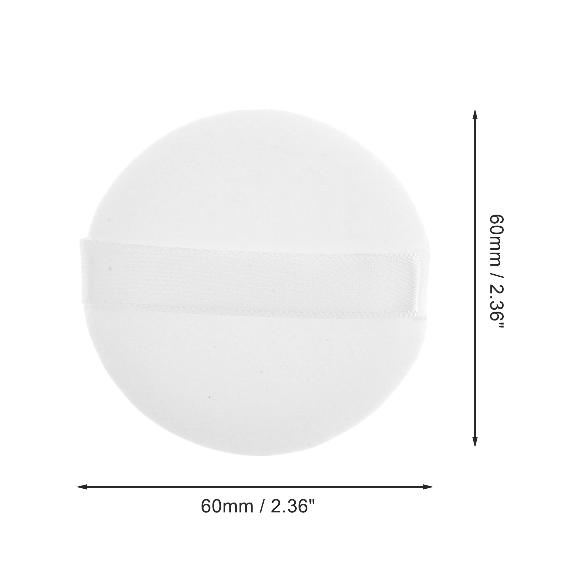 Unique Bargains 1 Pc Round Makeup Puff for Travel Daily Use [2.36"x0.47"] White