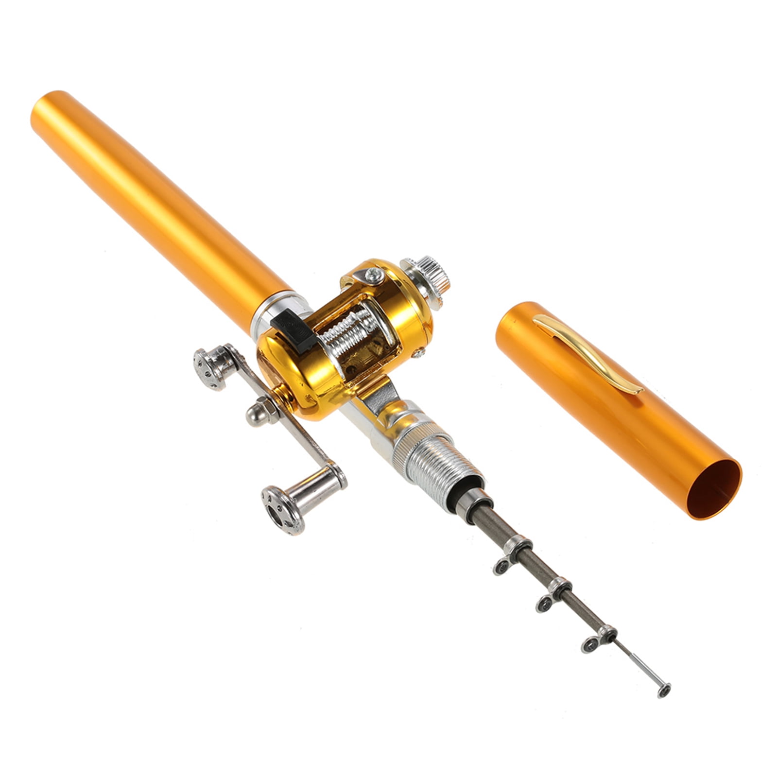 Fishing Rod and Reel Combo, Mini Portable Pocket Telescopic Pole, Surf Casting Rod, for Fishing Enthusiasts, Suitable for Boat, Dam, Ice Fishing