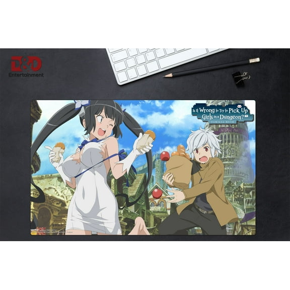 Is it Wrong to Try and Pick Up Girls in a Dungeon? Bell and Hestia Marketplace Playmat Mouse Pad Officially Licensed