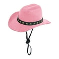 thumbnail image 1 of TIELUTT Cowboy Hat | Cat Cowboy Hat Carnival Halloween Western Party Role Playing Cat Party Dog Harness with Leash Dog Harness Pull Stop Leash Leash Double Rhinestone Choker, 1 of 5