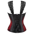 thumbnail image 3 of Grebrafan Women Corset Straps Cosplay Steampunk Bustier Top Red 5XL, 3 of 5