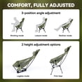 thumbnail image 6 of VECUKTY Triangle Frame High Back Folding Camping Chair, Portable Moon Chair with Enhanced Stability, Includes Carry Bag, Army Green, 6 of 9