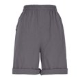 thumbnail image 4 of snilers Womens Wide Leg Shorts Summer Beach Casual Short Pants Loose Knee Length Sweatpants Elastic Waist Trousers, 4 of 5