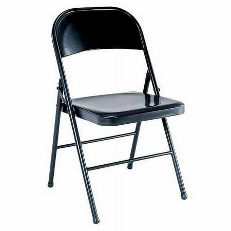 Mainstays All-Steel Metal Folding Chair, Black