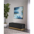 thumbnail image 6 of Sunpan Babette 61" Transitional Fabric and Steel Bench in Abbington Black/Brass, 6 of 6