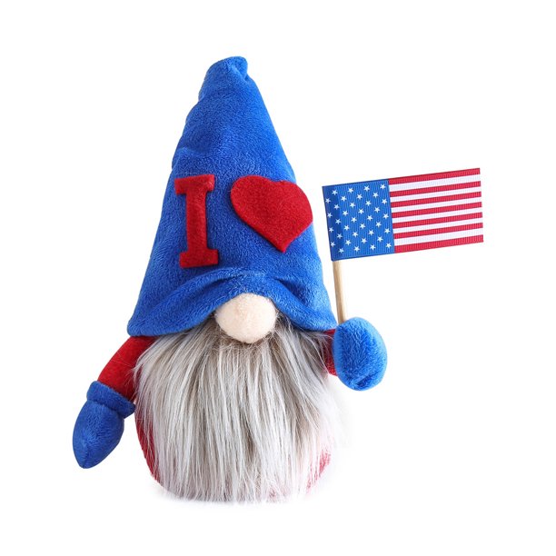 Cadeau de jouet de gnomes en peluche de poupée sans visage de fête de l'indépendance américaine pour le 4 juillet JShteea El nuevo