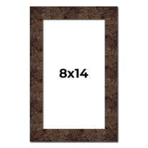 8x14 Frame Brown Burl Real Wood Picture Frame Width 1.625 Inches | Interior Frame Depth 0.5 Inches