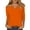 Orange#92, variant on UoCefik Womens Plus Size Tops 3/4 Sleeve Casual Summer Solid Elbow T Shirts Boho Loose Fit V Neck Three Quarter Length Sleeve T-Shirt Holiday Fashion Blouse Trendy Pullover Blue XXL