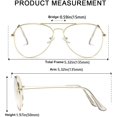 thumbnail image 4 of HAHDAXIA AISSWZBER Clear Aviator Glasses Lens Premium Classic Metal Frame Eyeglasses, 4 of 7