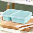 thumbnail image 4 of Gumesh Bento Snack Box Containers, 2 Compartment Divided Stackable Food Storage Containers , Meal Prep Lunch Container, 4 of 6