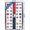 thumbnail image 3 of MLB League - Logos 22 Wall Poster, 22.375" x 34" Framed, 3 of 5