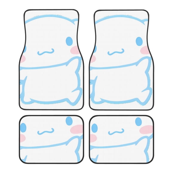 Gokiu Sanrio Car Floor Mats Set of 4 Universal Fit Automotive All-Weather Mats with Non-Slip Rubber Backing for SUV, Sedan, Van Car Accessories
