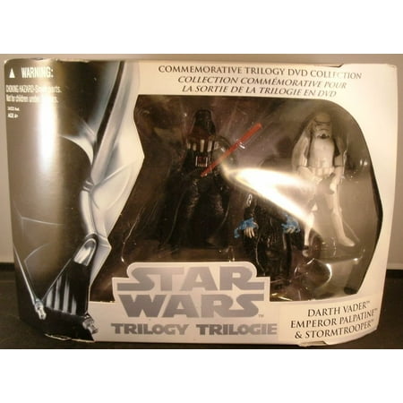 Star Wars Commemorative Trilogy DVD Collection Action Figure Set: Return of the Jedi (Darth Vader, Emperor Palpatine, Stormtrooper), Star Wars By Lucasfilm LTD From USA