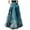 Blue, variant on Womens Vintage Maxi Skirts Retro Patchwork High Waist Long Skirt Elastic A-Line Dress Casual Skirt Green XXL