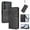Black, variant on Allytechgroup Case for Samsung Galaxy A26 5G with Credit Card Slot, RFID Blocking PU Leather Flip Wallet Stand Phone Case with Lanyard Shockproof and Anti-Scratch Cover for Galaxy A26 5G, Gray