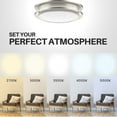 thumbnail image 3 of DYMOND 12" LED Ceiling Light Flush Mount Adjustable Color Temperature Dimmable Brushed Nickel Double Ring, 3 of 7