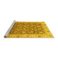 thumbnail image 2 of Ahgly Company Machine Washable Indoor Square Oriental Yellow Traditional Area Rugs, 5' Square, 2 of 4
