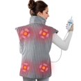 thumbnail image 1 of Heating Pad with Massager for Back Pain Cramps Relief,24"x35" Electric Heating Pad for Neck and Shoulders,Inner Detachable Heated Pad Wrap with 4 Massagers,Gifts for Women Men (G, 1 of 7