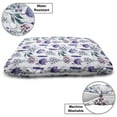 thumbnail image 3 of Floral Pet Bed, Botanical Plants Beauty Exotic Flowers Violets Bluebells Watercolor, Resistant Pad for Dogs and Cats Cushion with Removable Cover, 24" x 39", Lavender Plum Jade Green, by Ambesonne, 3 of 4