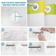 thumbnail image 4 of No Hook Shower Curtain, Green Yellow Omvre Striped Shower Curtains for Bathroom with See Through Top Window, Color Vertical Stripe Waterproof & Washable Bath Curtain 66"x72", 4 of 9