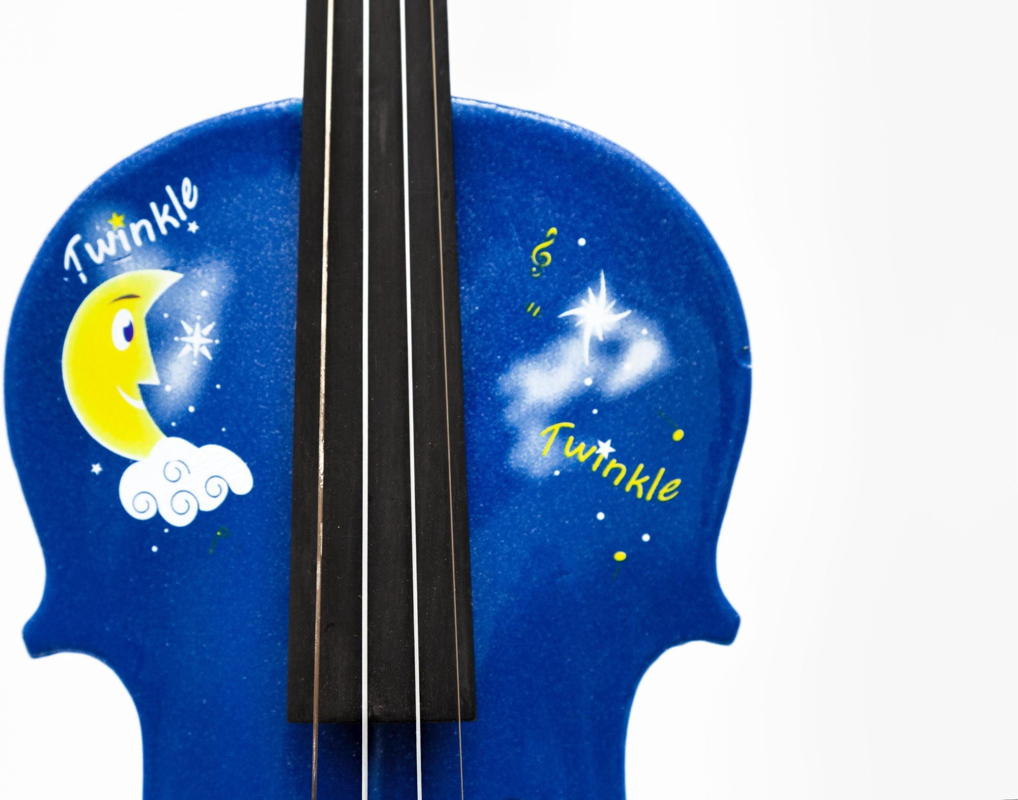 Twinkle Star Blue Violin w Brazilwood bow Case Crystal Fine Tuners Rosin Strings Set Up