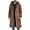 Brown-D, variant on Mens Fashion Faux Fur Coat Knee Length Thick Coat Jacket Long Coats Fleece Lined Fluffy Thick Vintage Overcoat 2XL Brown