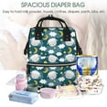 thumbnail image 5 of Xecao Sweet Dream Lamb print Large Capacity Nappy Bag is a multi-functional waterproof travel backpack, perfect as a nursing bag or mummy backpack for women, 5 of 6
