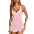 thumbnail image 2 of BONIXOOM Womens Pajamas Christmas Pajamas Sleepwear Drawstring Sleeveless Sleepwear Sets Solid Pink M, 2 of 4