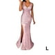 thumbnail image 5 of Vestido de noche Sonducket Traje de fiesta Ropa festiva Cuello en V Hombro Sirena Cóctel sin mangas Ropa de dama L, 5 of 6