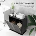 thumbnail image 4 of HOMCOM Armoire à Linge Basculante avec 2 Paniers et 2 Portes, Noir, 4 of 10
