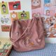 thumbnail image 3 of Corduroy Tote Bag Casual Shoulder Handbag Cute Shopping Bag Daily Bag for Women GirlsPink, 3 of 3