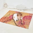 thumbnail image 2 of Orange Floral and Petal Pattern Blanket,Comfortable Soft Flannel Throw Blanket,All Season,Warm Lightweight Blankets for Sofa Bed Couch Living Room Chair,30"x40", 2 of 4