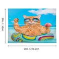 thumbnail image 2 of Tapestry Cat Wearing Sunglasses for Bedroom Wall Hanging 60 X90 IN, 2 of 3