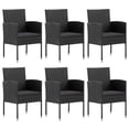 thumbnail image 5 of vidaXL 7 Piece Patio Dining Set Black Poly Rattan and Steel, 5 of 21