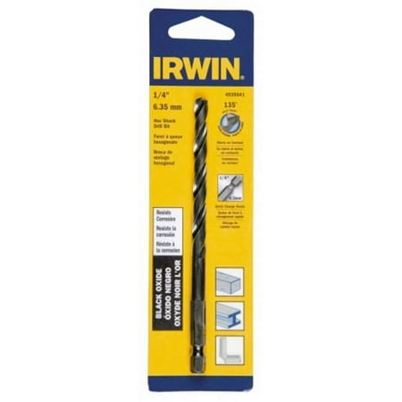 UPC: 0024721999818 | Irwin 1/4 in. x 4-3/4 in. L High Speed Steel Drill Bit 1 pc.