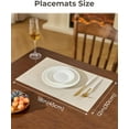 thumbnail image 4 of ShiftWeave Beige Placemats Set of 6: Heat Resistant Washable PVC Vinyl Table Mats, Non-Slip Durable Woven Kitchen Place Mats for Dining Table - Easy to Clean, 4 of 8