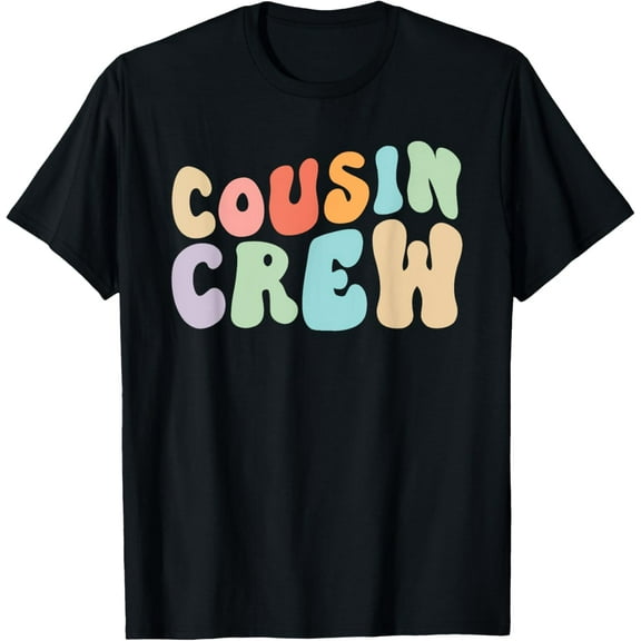 Retro Cousin Crew Groovy Retro Design Family Matching Cool T-shirt