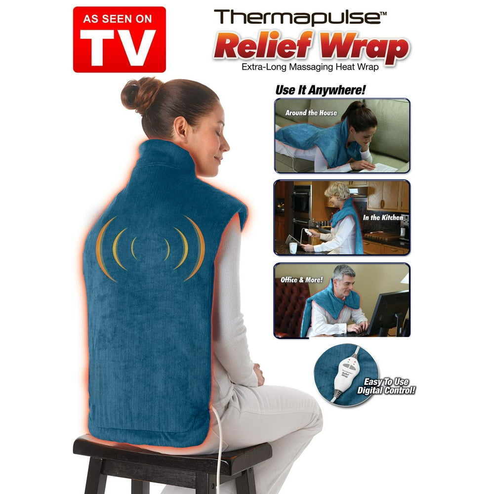 Thermapulse Relief Wrap, Heat and Massage Therapy for Shoulders and