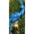 thumbnail image 3 of 11" Right Facing Teal Blue Regal Peacock with Feather Tail Clip-On Christmas Ornament, 3 of 3