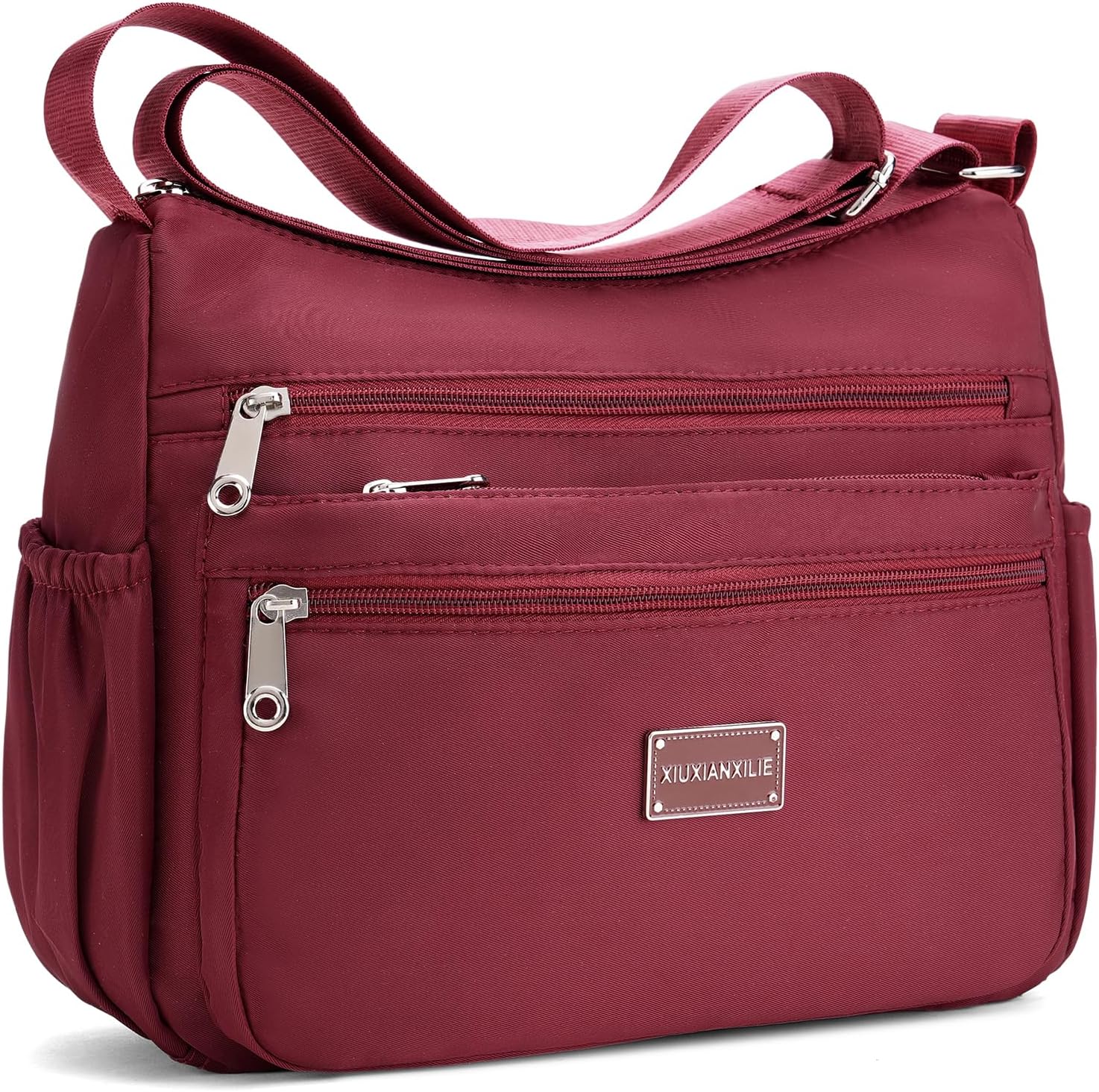 Crossbody Shoulder Bag for Women Handbag Purse, Large Nylon Tote with Adjustable Strap
